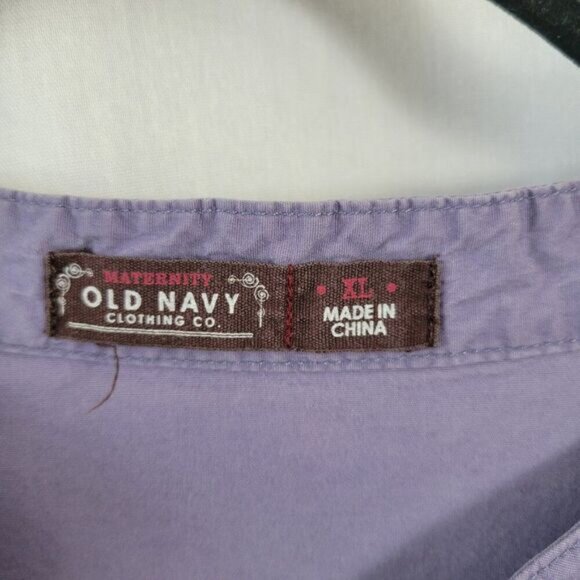 Old Navy Maternity Blouse XL long sleeve pullover smock relaxed stretchy comfy - Picture 6 of 11